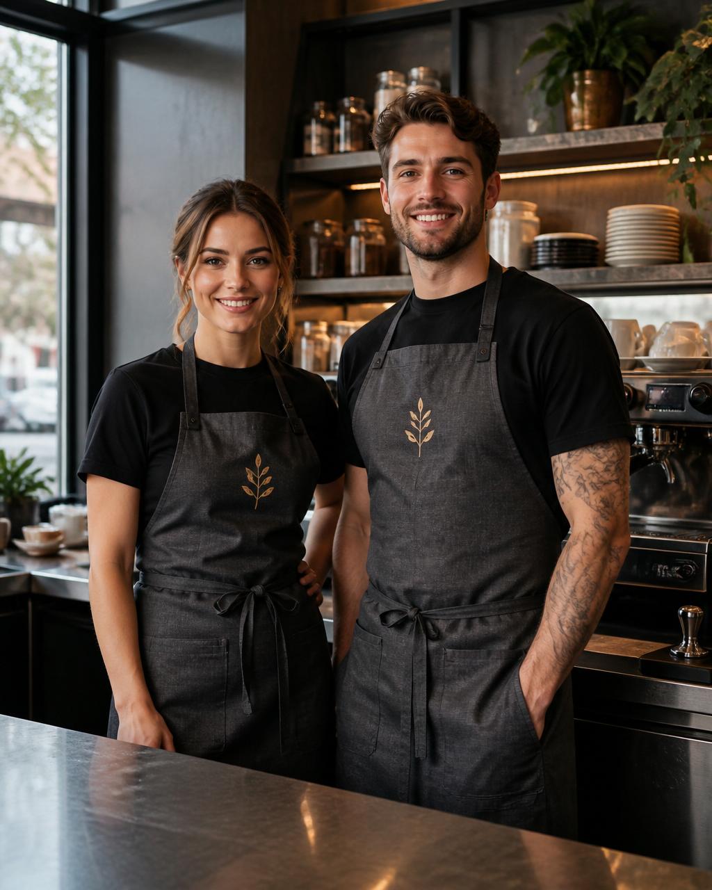 Coffee shops & cafés wearing embroidered uniforms